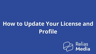 How to Update Your License and Profile Information [upl. by Linell]