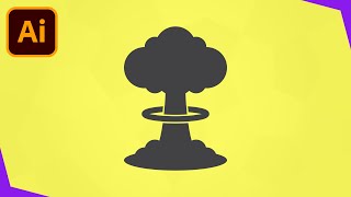 How To Draw A Nuclear Explosion In Adobe Illustrator [upl. by Horwitz]