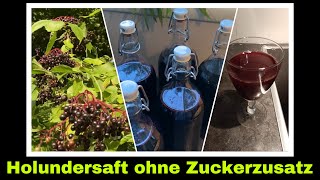 Holunderbeerensaft mit und ohne Entsafter  Holundersaft aus frischen Holunderbeeren selber machen [upl. by Dippold]