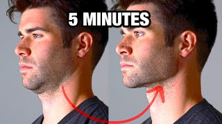 How to Get A More Defined Jawline  In Only 5 Minutes [upl. by Ylam22]