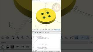 OpenScad Make a Button 3dprinting openscad openscadtutorial [upl. by Alyek]