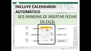 Seis Maneras De Como Poner Fechas En Excel 2022 Calendario Automatizado como poner fecha en Excel [upl. by Varini]