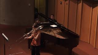 A Caged Bird by Barbara York performed by Megumi Kanda trombone and Yoko Yamada piano [upl. by Robby696]