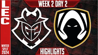 G2 vs TH Highlights  LEC Winter 2024 Week 2 Day 2  G2 Esports vs Team Heretics [upl. by Llenrahs542]