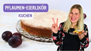 PflaumenEierlikörKuchen  einfaches Rezept  Herbstrezept  Backvideo mit Jessys Küchenkunst [upl. by Nywloc]