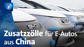 EUZusatzzölle für Elektroautos aus China in Kraft [upl. by Aisatsan]