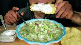 COMIENDO POZOLE Y TOSTADAS  ASMR  MR MYKE [upl. by Bal]