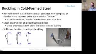 Webinar  ColdFormed Steel Beam Design to AS46002018 and 2005 [upl. by Aramak]