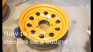 How to paint steel wheels on a budget [upl. by Winnick]