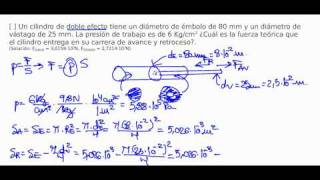 Ejercicio Resuelto Hidráulica Cilindro Doble Efecto 2 [upl. by Peria]