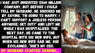 My husband left me in the hospital to marry a woman for her money but when his new wife saw me… [upl. by Nnitsuj395]