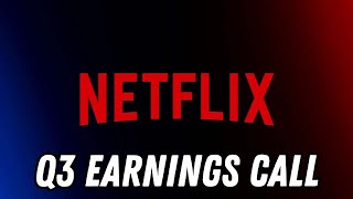 Live Netflix Q3 Earnings Call [upl. by Seitz]