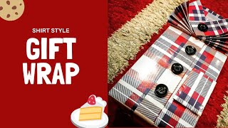 SHIRT STYLE GIFT WRAPPING  using only ONE sheet of paper  Super Easy Tutorial  Sakshi Agrawal [upl. by Oinoitna]