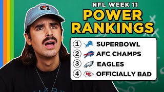 Our Week 11 POWER RANKINGS [upl. by Ayetal]