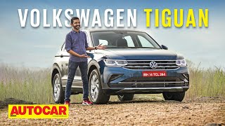 2021 Volkswagen Tiguan review  Premium VW SUV back as a 5 seater  First Drive  Autocar India [upl. by Ruhl835]