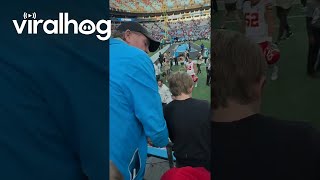 Chiefs Player Catches Boy Falling From Stands  ViralHog [upl. by Akirahs607]