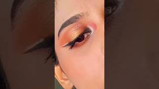 Golden amp Pink Glitter Eyeshadow🧡🩷Goldenamppinkglittereyesbridaleyesytshorts [upl. by Flieger]