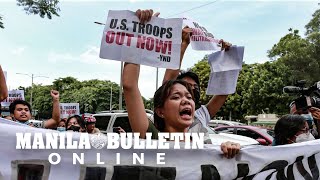 Protesters storm US Embassy on the 69th anniversary of PhilippineAmerican Friendship [upl. by Lednek]