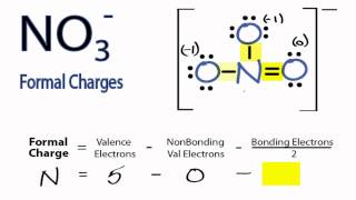 Calculating NO3 Formal Charges Calculating Formal Charges for NO3 [upl. by Llerahc185]