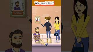 Who caught thief cartoon riddles shortvideo shorts MindYourLogic [upl. by Chalmers]