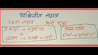 Abhijit nakshatra degrees  Abhijit nakshatra benefits  अति शुभ है कुंडली में अभिजीत नक्षत्र [upl. by Pentha]