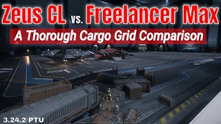 Zeus CL vs Freelancer Max  A Thorough Cargo Grid Testing amp Comparison  Star Citizen Science 4K [upl. by Cyndie]