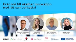 Från idé till skalbar innovation med rätt team och kapital [upl. by Philomena]