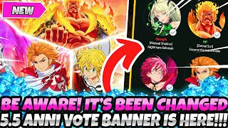 BE AWARE ITS BEEN CHANGED 55 ANNI VOTE BANNER IS HERE  BEST PICKS 7DS Grand Cross Festival [upl. by Ennoved]