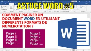 Comment paginer un document Word en utilisant différents formats de numérotation chiffre romain [upl. by Ardnaed]