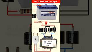 HOW TO MAKE A 12V BATTERY CHARGER  How to Charge 12V 60AH Rechargeable Battery 12V Battery Charger [upl. by Shien]