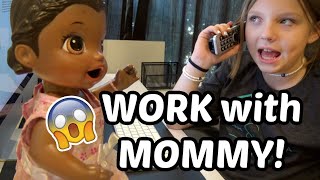 BABY ALIVE goes to WORK with MOMMY FUNNY KIDS SKIT [upl. by Kelwin951]