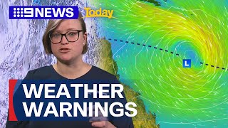 Queensland hit with cyclone and heatwave warnings  9 News Australia [upl. by Fayette]