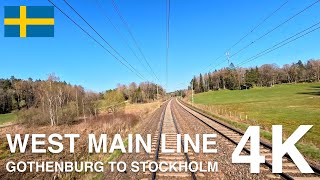 4K CABVIEW West Main Line Gothenburg to Stockholm [upl. by Vance]