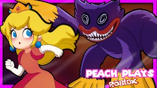 👑 ESCAPE CREEPY HUGGY WUGGY SCARY GAME  Peach Plays Roblox Survive Nightmare Huggy [upl. by Azilanna]