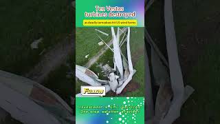 Ten Vestas turbines destroyed viralvideo windturbine powerstation fyp windmill trending [upl. by Ainesey]