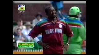 Pakistan vs West Indies World Cup 1992 HQ Extended Higlights [upl. by Barr611]