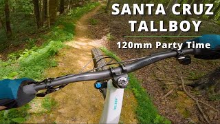 SANTA CRUZ TALLBOY V5  Short on Travel Not on Fun [upl. by Adlihtam180]