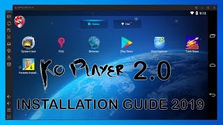 KoPlayer 20 Android Emulator Installation Guide 2019 [upl. by Airdnoed]