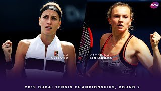 Petra Kvitova vs Katerina Siniakova  2019 Dubai Second Round  WTA Highlights [upl. by Corsetti]