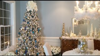 How to Create a Beautiful Winter Wonderland Christmas Tree with Lisa Robertson Full Length [upl. by Nicol]