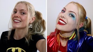 Infamous Harley Quinn Hair and Makeup Tutorial [upl. by Demetre]