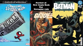 Preview of New Comic Books for 111324 Plus Spotlight Comics amp Comics to Speculate On NCBD [upl. by Martyn839]