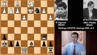 Amazing Chess Game Rafael Vaganian vs Albin Planinc  Hastings 1975 [upl. by Ardnu]