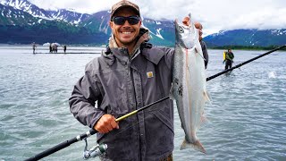 Alaskan Sockeye Salmon  Snag Fishing Seward Alaska [upl. by Ailsa]