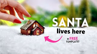 Miniature WINTER DOLLHOUSE  DIY Christmas Ornament  How to make a SANTA CLAUS inspired dollhouse [upl. by Notniw]