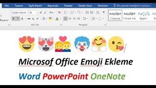 Microsoft Office Emoji Ekleme [upl. by Nymrak]