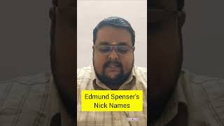 Edmund Spenser Author Introduction Nick Names [upl. by Nilved333]