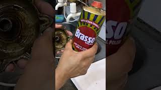 Easy cleaning of brass puja items using Brasso diwalipuja diwalicleaning brass easydiy pooja [upl. by Hetti]