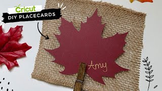 CRICUT THANKSGIVING PLACE CARDS \\ DIY Thanksgiving Projects amp Decor Easy amp Rustic  Fall Decor [upl. by Rockie]