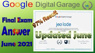 Google digital marketing course final exam answers  Latest June 2021 [upl. by Anytsirk556]